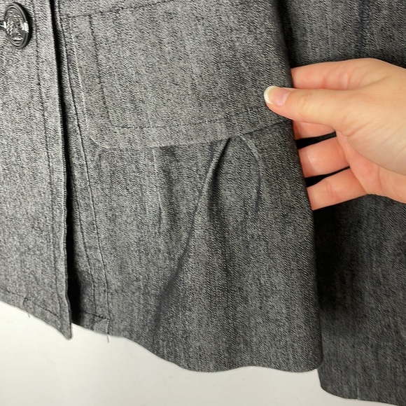 Sandro lightweight chambray double breasted pleats jacket - Picture 5 of 9